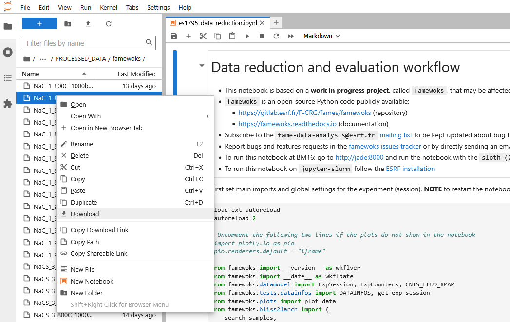 jupyter-slurm download data